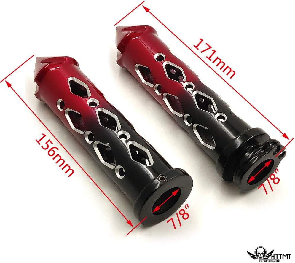 Billet Aluminum 7/8" Handlebar Grips Anti-Slip Shock Absorption Pair Fits CBR600 F4i 929 954 RR ZX6R ZX10R GSXR600 750 1000 YZF R1 R6 Universal