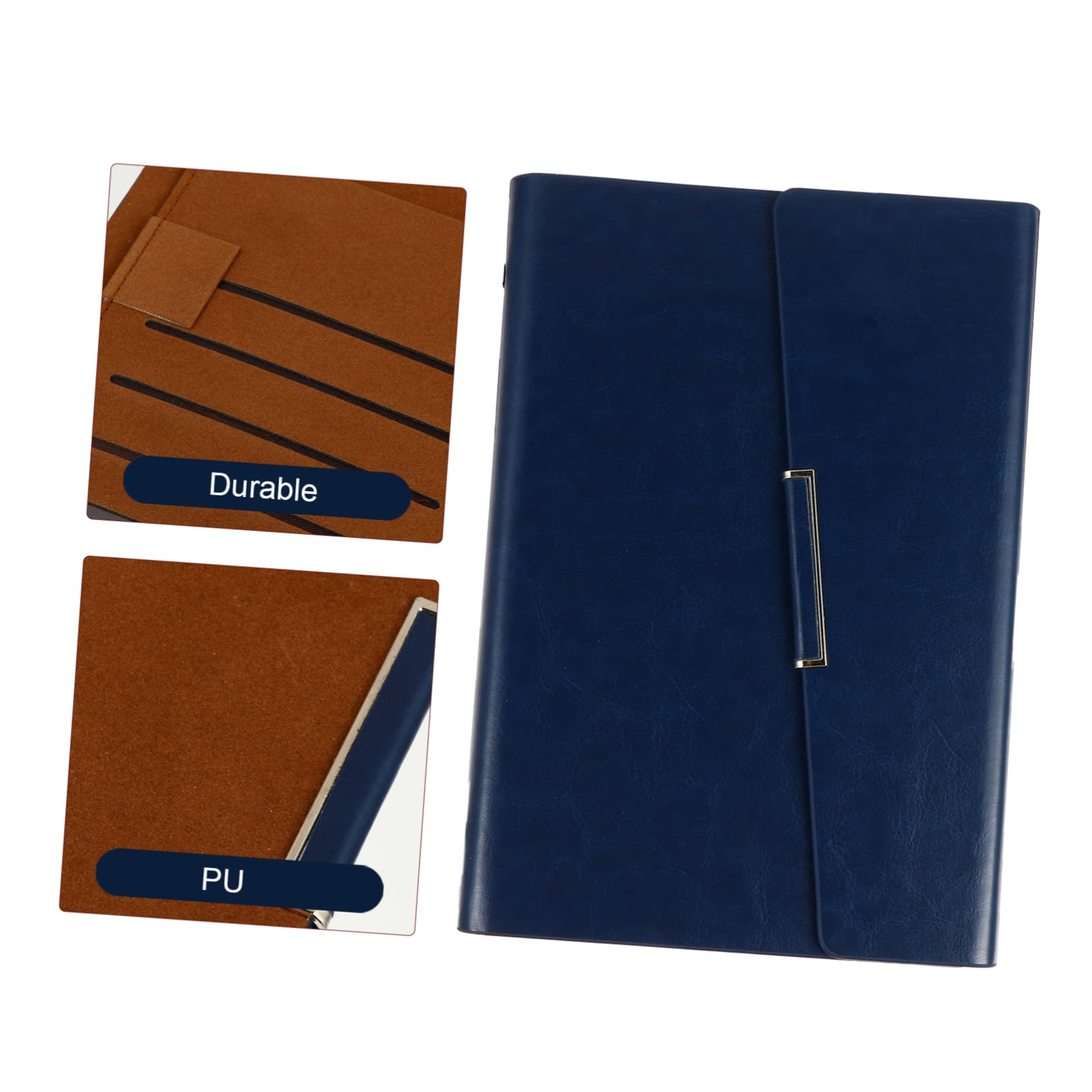 Agenda Planner Settimanale Blu in Pu, Quaderno a Tre Ante