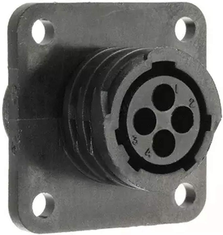 206430-1 4-Pin Reverse Connector, CPC Socket, Panel Mount, 27.18 mm L x 28.58 mm W x 28.58 mm H (Pack of 2)