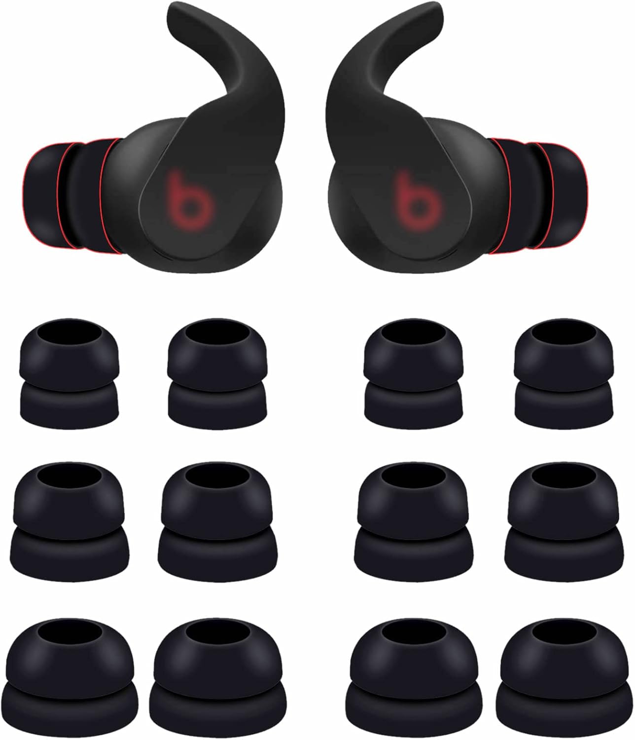 6 pares de doble brida compatible con almohadillas para orejas Beats
