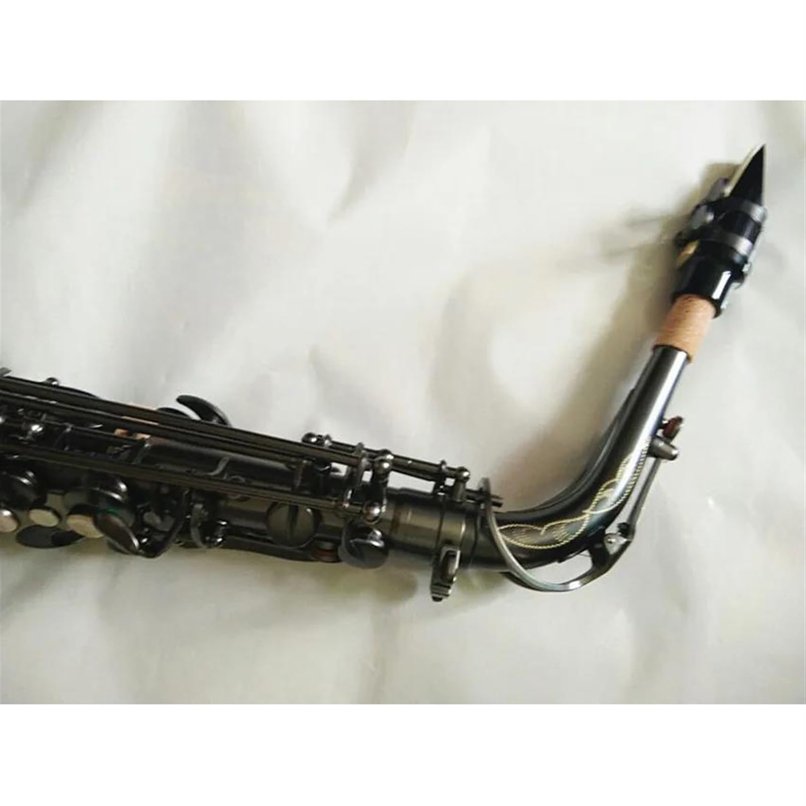 Saxofón Saxofón Alto Eb Único Mate Negro Niquelado Superficie Tallada E Instrumento Plano Saxofón Con Estuche