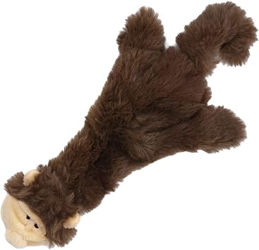 Best Pet Supplies 2-in-1 Stuffless Squeaky Dog Toy - Monkey, Small