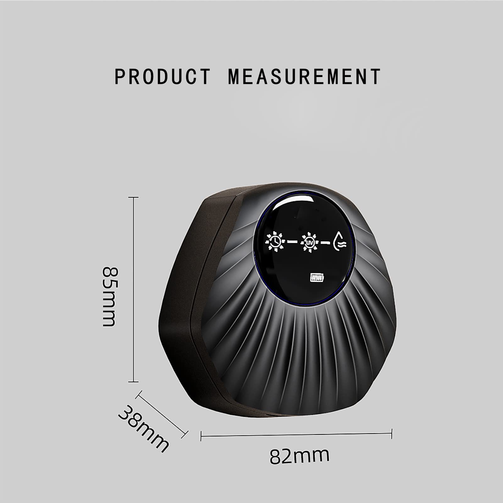 Porta Cepillo de Dientes, Soporte Cepillo de Dientes con Función Esterilizador Energía USB Recargable, Dispensador Pasta Dientes con Función de Secado, Organizador Baño, Negro