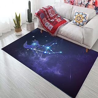 Czeski Duży Dywan 3D Drukowanie Salon Pokój Niepoślizgowy Mata 12 Konstelacja Drukuj Kuchnia Sypialnia Dywan Taurus Ann. 160×160cm
