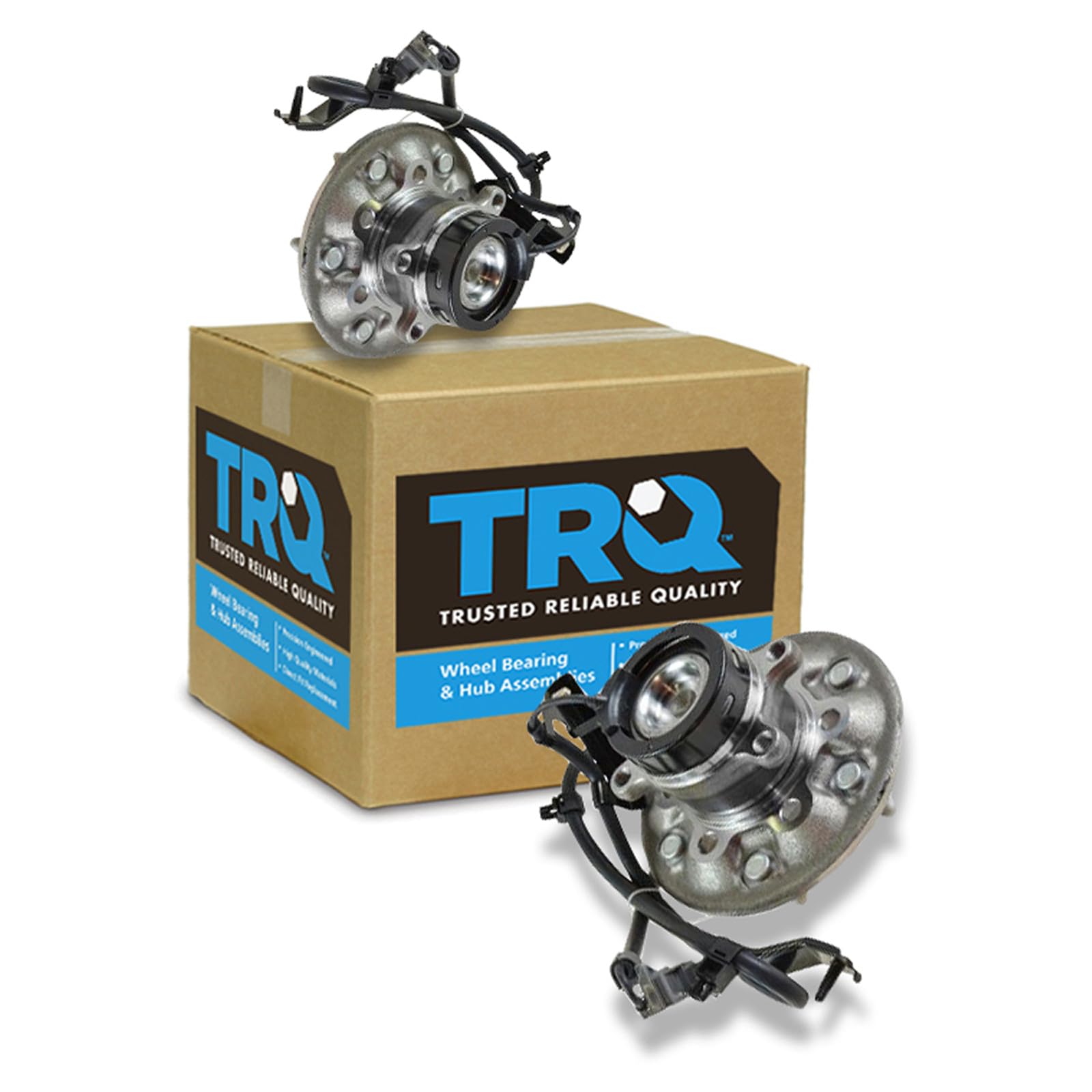 TRQ Front Left and Right Wheel Bearing and Hub Assembly Set 2 Piece