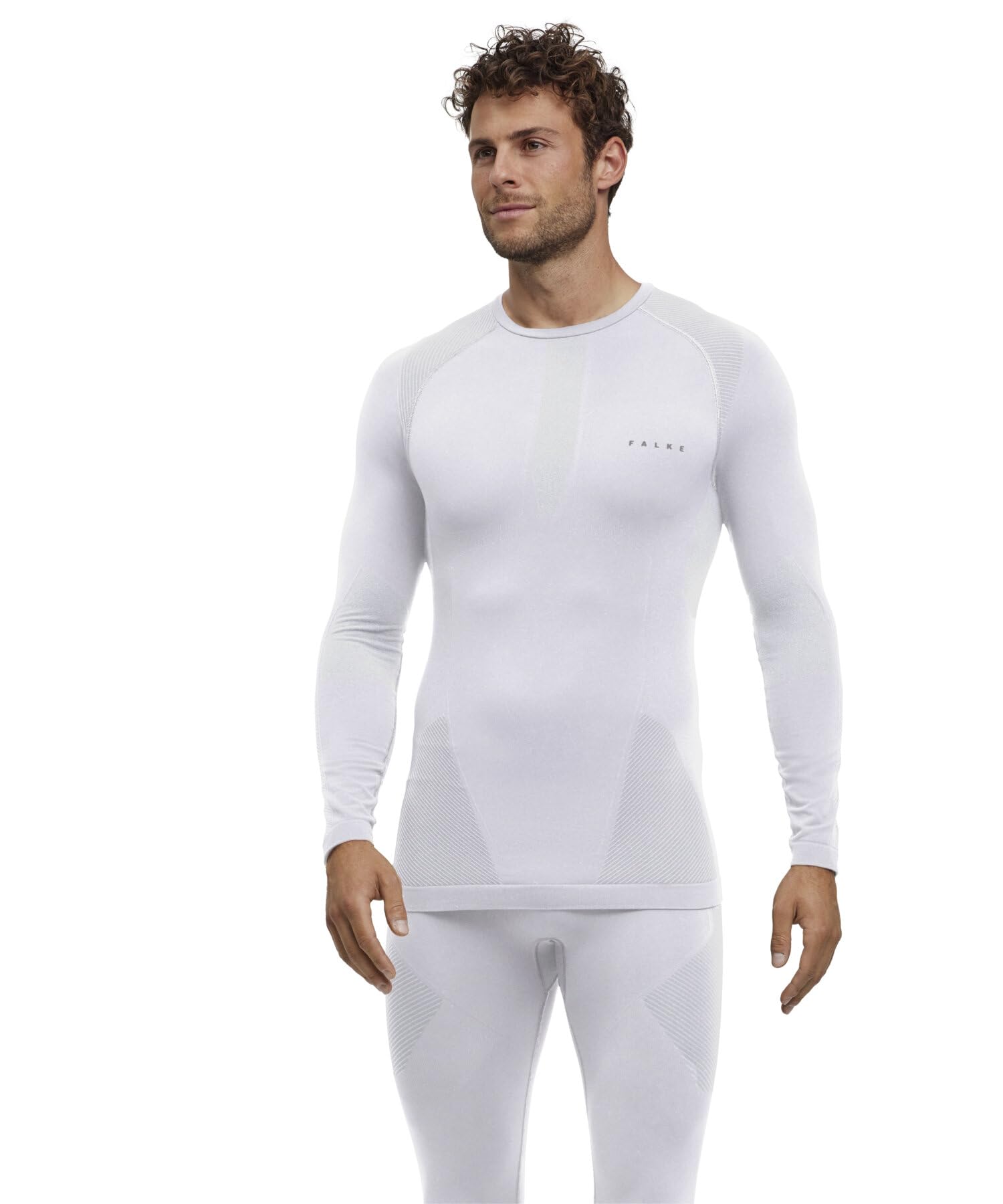 FALKE Męskie Warm Round Neck Podkoszulek na umiarkowane i niskie temperatury ciepła bielizna sportowa szybkoschnący oddychający materiał funkcyjny 1 Sztuka