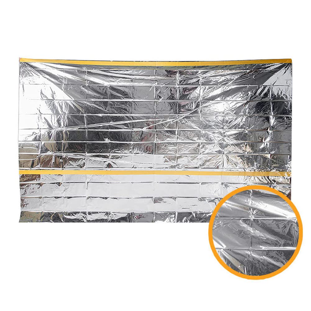 Emergency - Tenda di emergenza con corda ultraleggera, tenda di emergenza, impermeabile, per 2 persone, in Mylar Thermal Shelter per escursioni