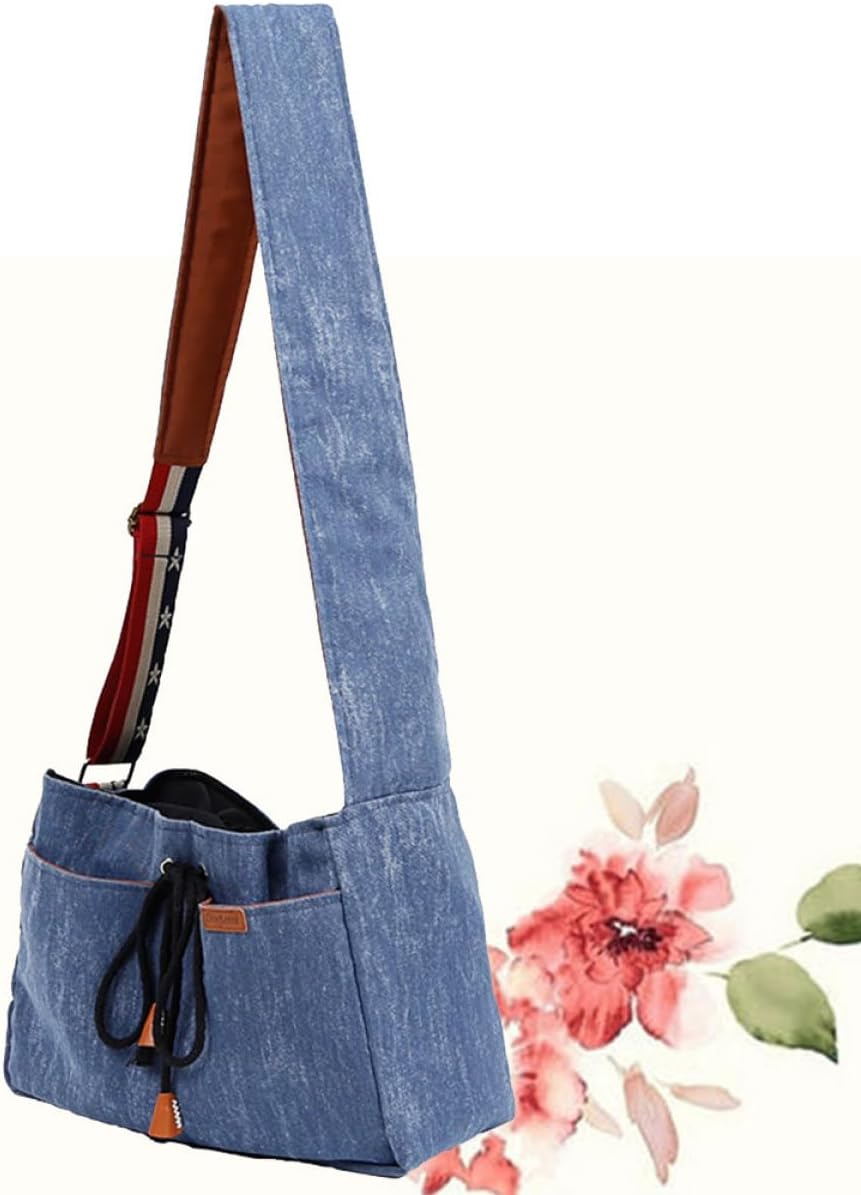 Portable Pet Sling Bag for Dogs and Cats Outdoor Travel Carrier Ventilation Mesh and Safety Rope