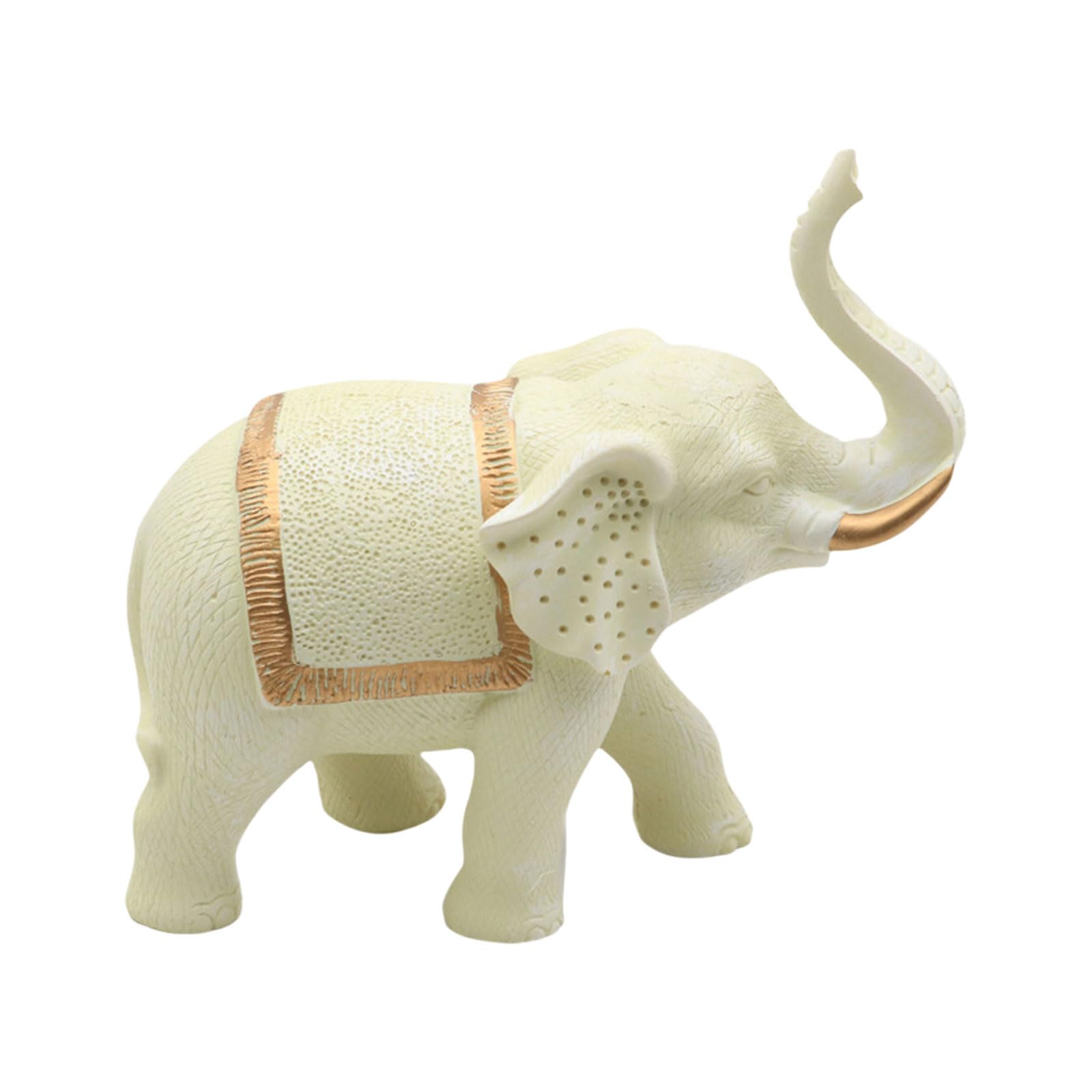 Elefante buena suerte riqueza resinas estatua modelo animal figura hogar oficina feungshui adorno escritorio decoración regalo símbolo escultura