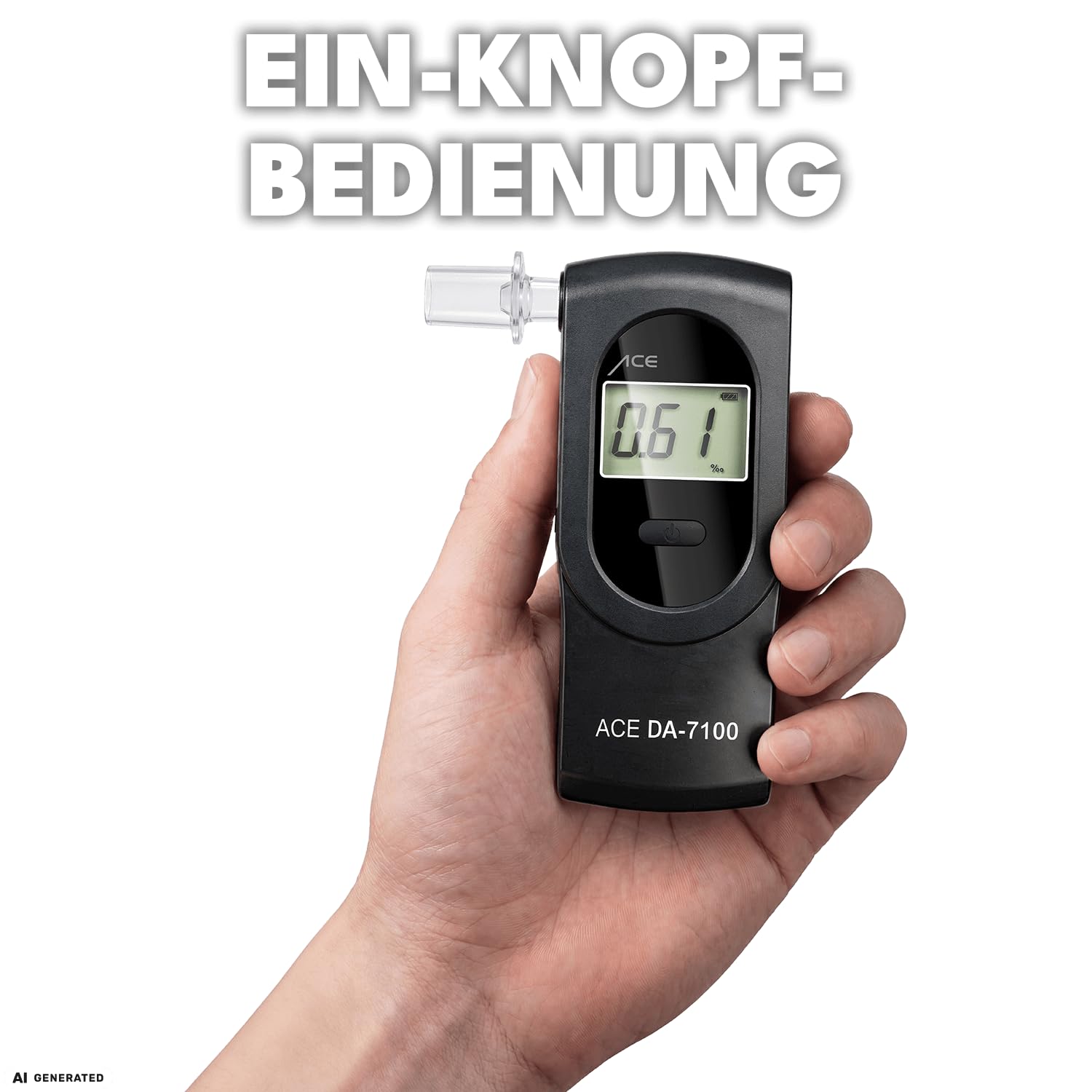 Ace DA-7100 - Alcoholímetro con Sensor electroquímico, Color Gris