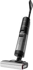 DREAME Aspirador Vertical Sem Fio a Seco e Úmido H12 Pro, Limpador de Piso Inteligente para Pisos Duros, Limpeza de Borda a Borda em uma Só Passada e Secagem Automática com Ar Quente 220-240V