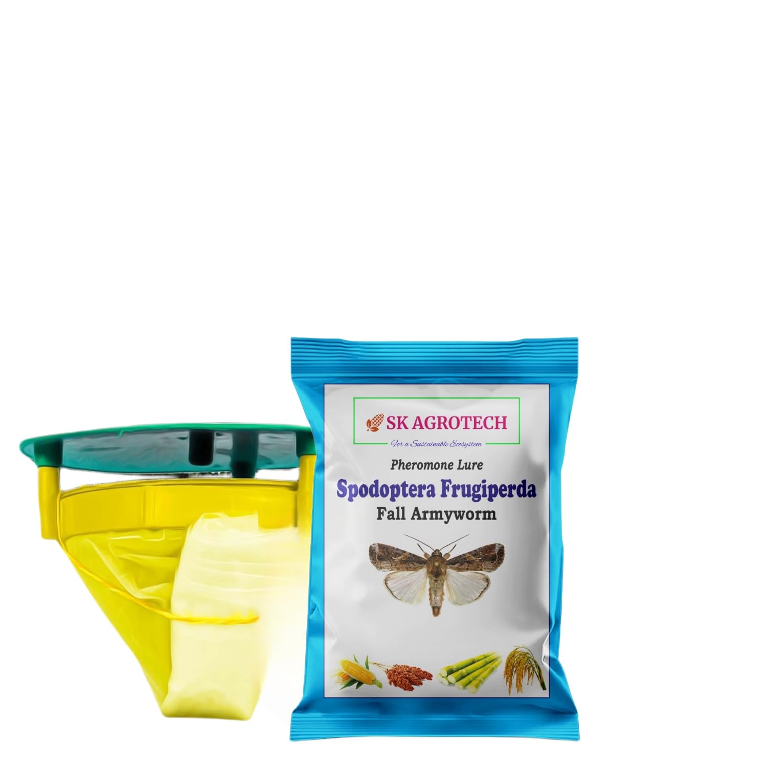 Spodoptera Frugiperda- Fall Armyworm pheromone lure & Funnel Trap used in maize crop, lure field life 45 days (5)-picture-40