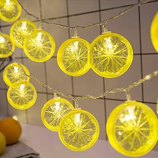 Fruit Lemon Slice String Lights LED Flashing String Battery Powered Indo...