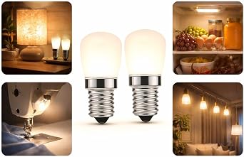1W E14 SES Mini LED Bulbs White 2800K | Small Edison Screw E14 LED Lamp | Halogen Replacement for Fridge, Microwave, Cooker Hood, Sewing Machine, Pygmy Bulb | Energy Class E | AC 220-240V - 4 Pack (4)