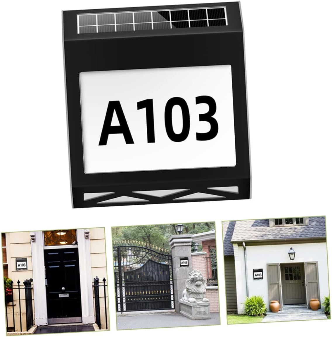 NUOBESTY 1set Solar Address Sign Lamp Solar Powered House Number Light for Outdoor Use Easy Installation Bright White Light for Patios Gardens and Pathways