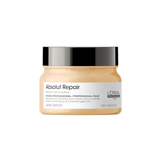 L'Oréal Professionnel Paris Absolut Repair Hair Mask - Nourishing Protein Treatment For Dry & Damaged Hair, Hydrates, Repairs Damage & Adds Hair Shine, Color Safe