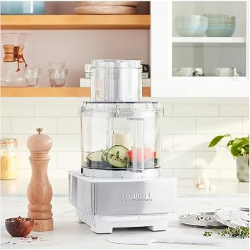 Cuisinart Food Processor 14-Cup Vegetable Chopper for Mincing, Dicing, Shredding, Puree & Kneading Dough, White, DFP-14BCWNY
