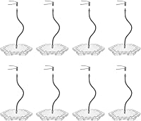 Zovelynta 8-Pack Clear Adjustable Action Figure Display Stands with Metal Clips & Flexible Arms for Gundam HG/RG/SD 1/144 Scale