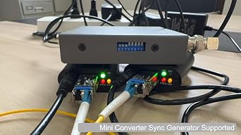 Genlock (CVBS/Blackburst/Tri-Level) Over Optic Fiber Extender 20 Km SMF Fiber, Mini Converter Sync Generator Supported (BY-Genlock-102BNC (with Enclosure))