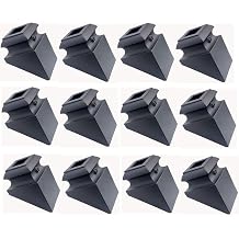 NC Metal Baluster Shoes 12 Pcs Slant Shoes with Screws - for Use with 1/2" Square Balusters Satin Black