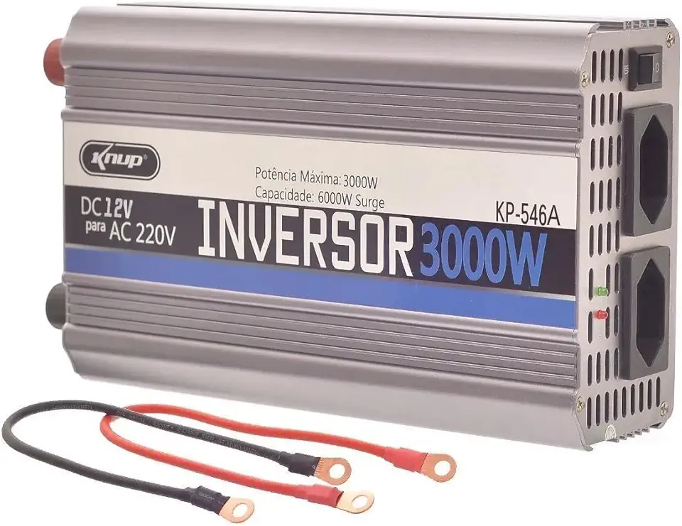 Inversor de Tensão Veicular 3000w 12v pra 220v - knup