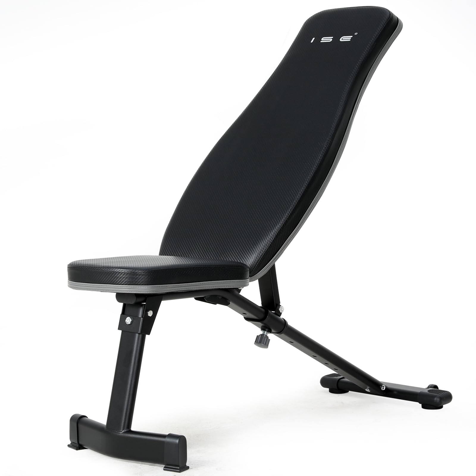 ISE Banc Musculation Pliable Complet Inclinable, Banc de Musculation Complet Pliable Multifonction, Banc Abdominaux&Bancs de Musculation 6 Positions Réglable(-25°-100°), Bench Musculation/Banc Muscu