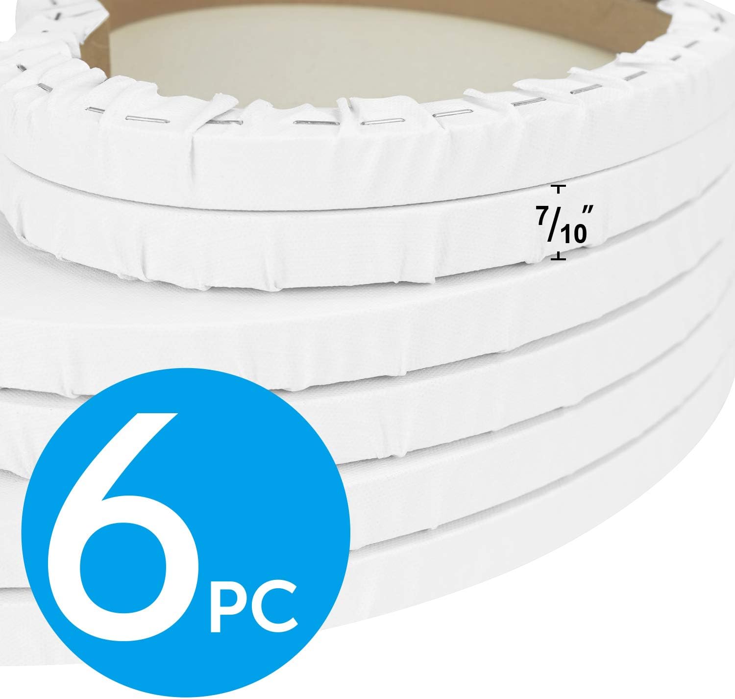 PHOENIX Heart Canvases for Painting - 8, 10, 12 in (2 of Each) - 100% Cotton 10 Oz Triple Primed White Blank Acid-Free Artist Shaped Stretched Canvas for Mother's Day Oil, Acrylic Painting Decoration