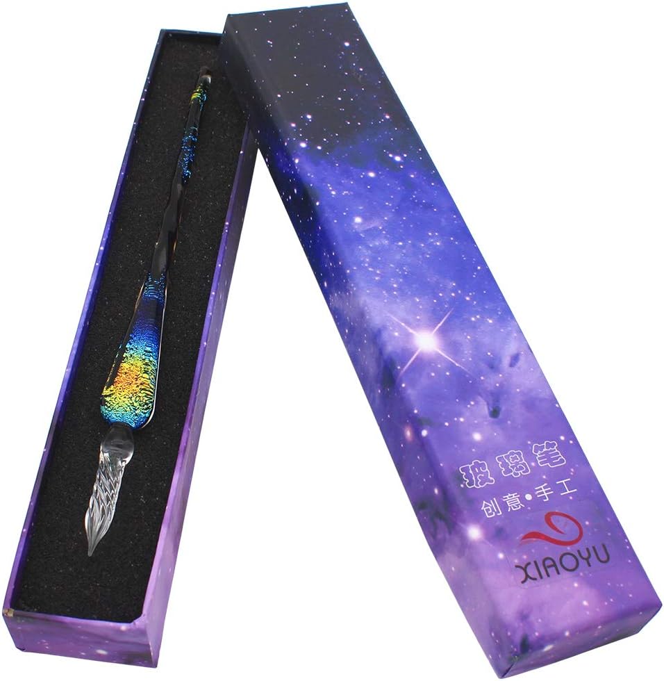 XIAOYU Glass Dip Pen Vintage Handmade Glass Signature Pen