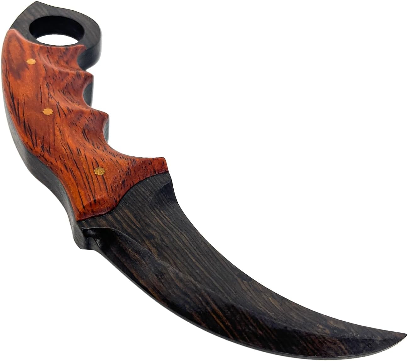 Handcrafted Sandalwood Karambit Wood Knife - Realistic Training Prop with Finger Ring - Hand-Carved Aromatic Decorative Art Piece for Collection, Stress Relief & High-End Gifting