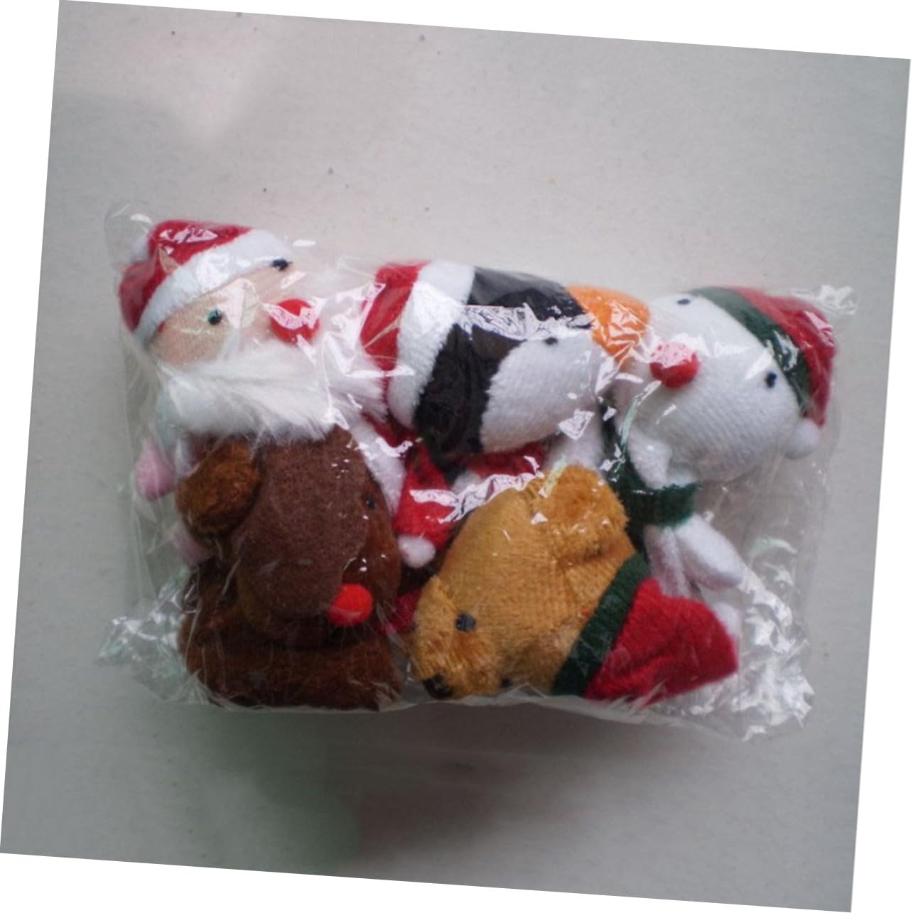 TOYANDONA Pz Bambola Da Dito Cartoni Animati Bambola Da Dito Per Bambini Bambola Da Dito Di Natale Marionette Da Dito Per Bambini Giocattoli Di Babbo Natale Animale Calzini Natalizi