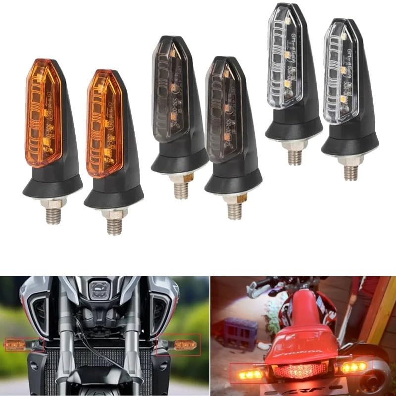 Clignotants LED universels moto feux indicateurs de direction 12V