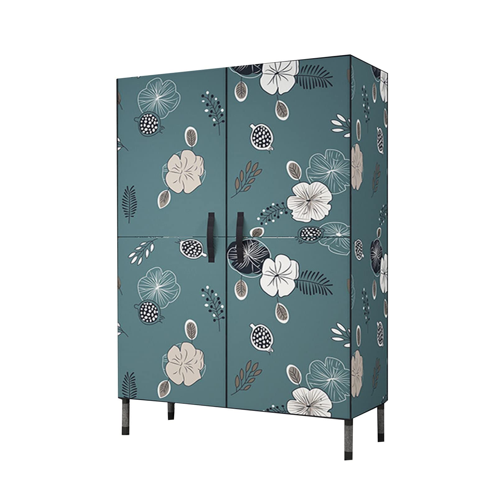 Armoire pliable 85x45x175 cm avec cadre en acier et penderie intégrée