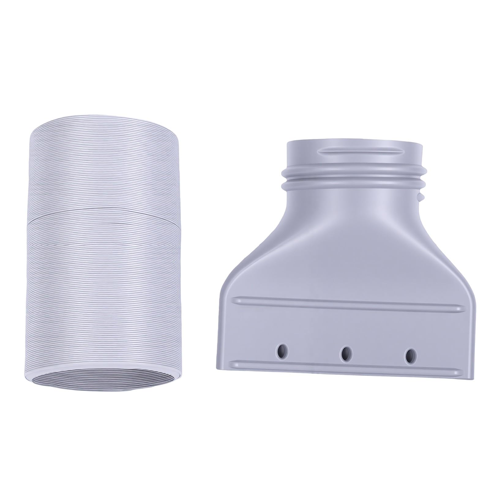 Kit Tubo Flessibile CA Portatile, Ugello Piatto da 1 Pollice | Acciaio inossidabile PVC, doppia filettatura 5,12 pollici 5,9 pollici, tubo flessibile in filo di acciaio 5,9x59 pollici,