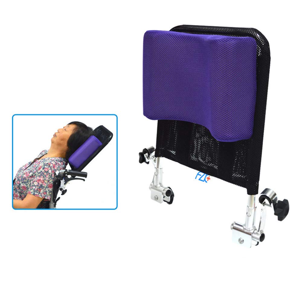 Universal Reposacabezas Para Silla De Ruedas,reposacabezas De Silla De Ruedas Portátil Ajustable Soporte Para La Cabeza Del Cuello Accesorios De Sillas De Ruedas Universales Para 16-20 Pulgadas,Purple