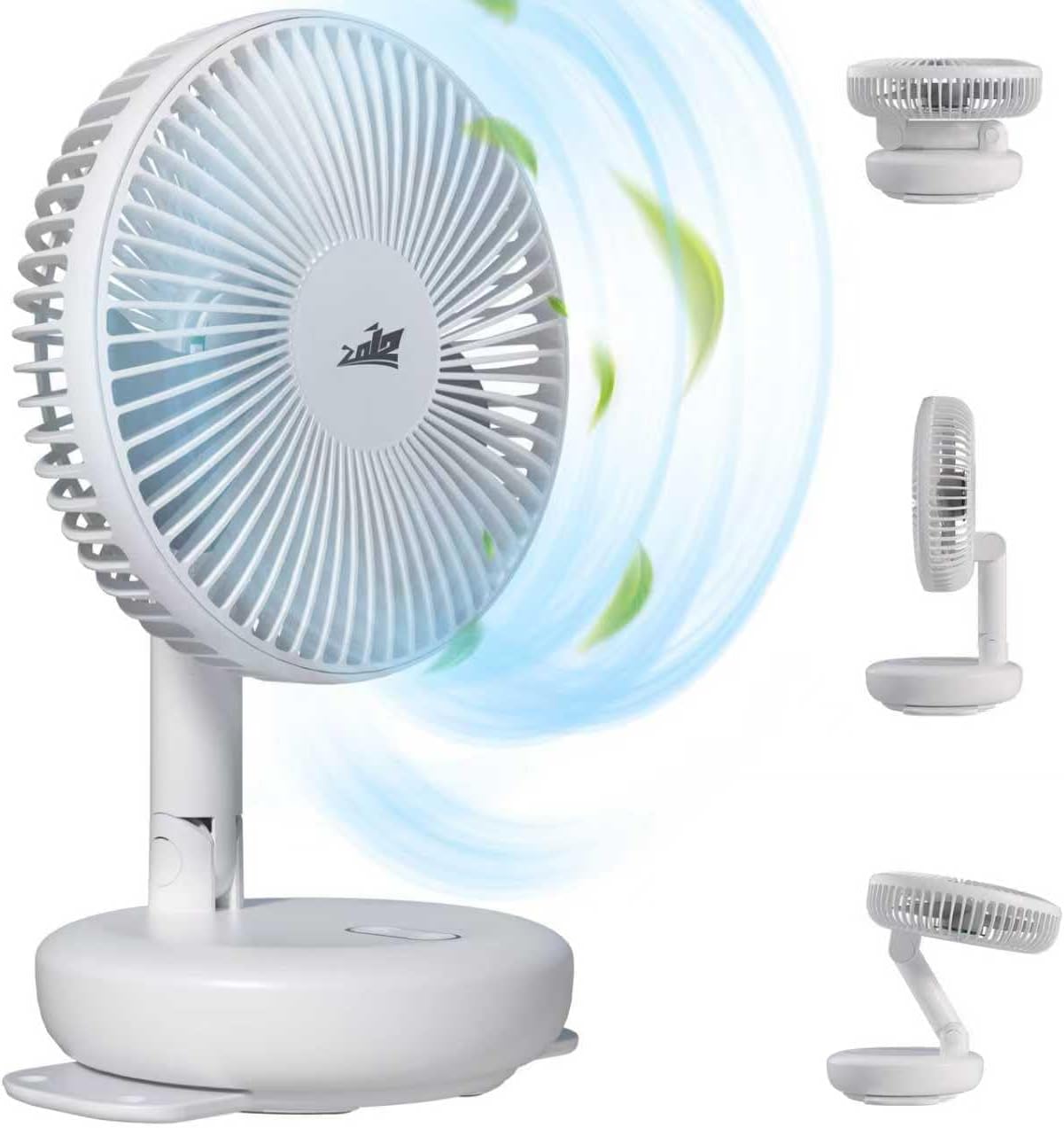 ZOIZ 12V RV Wall Mount Fan 7 inch, Quiet Oscillating Air Circulator with LED Light, Wall Mounted for Camper Van, Travel Trailer, Car, Boat, Bedroom & Living Room, Portable Cooling for Van Life Camping
