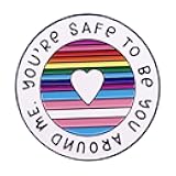 Ficsowy Rainbow Enamel Pins for Book Lovers LGBT Pride Lapel Pin Badges Enamel Pins for Backpacks Jacket Hat