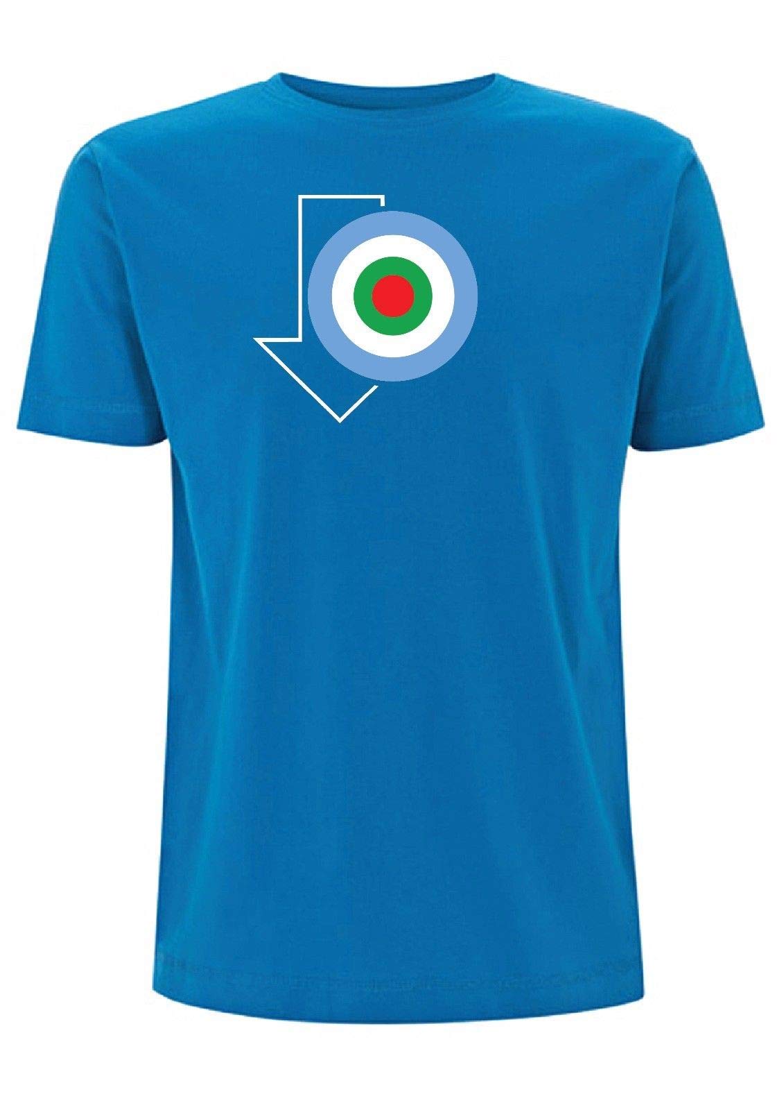 Time 4 Tee Men's Electric Blue Paul Weller Arrow Target T Shirt Mod The Jam Northern Soul Movet Inspired (Large, )