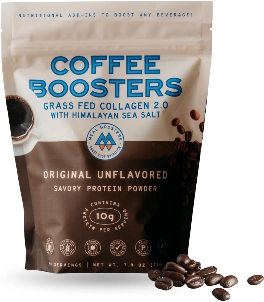 Collagen Coffee Protein Powder | 10g Grass-Fed Collagen per Serving | Creamer Alternative | Unflavored Coffee Add-In with Himalayan Sea Salt