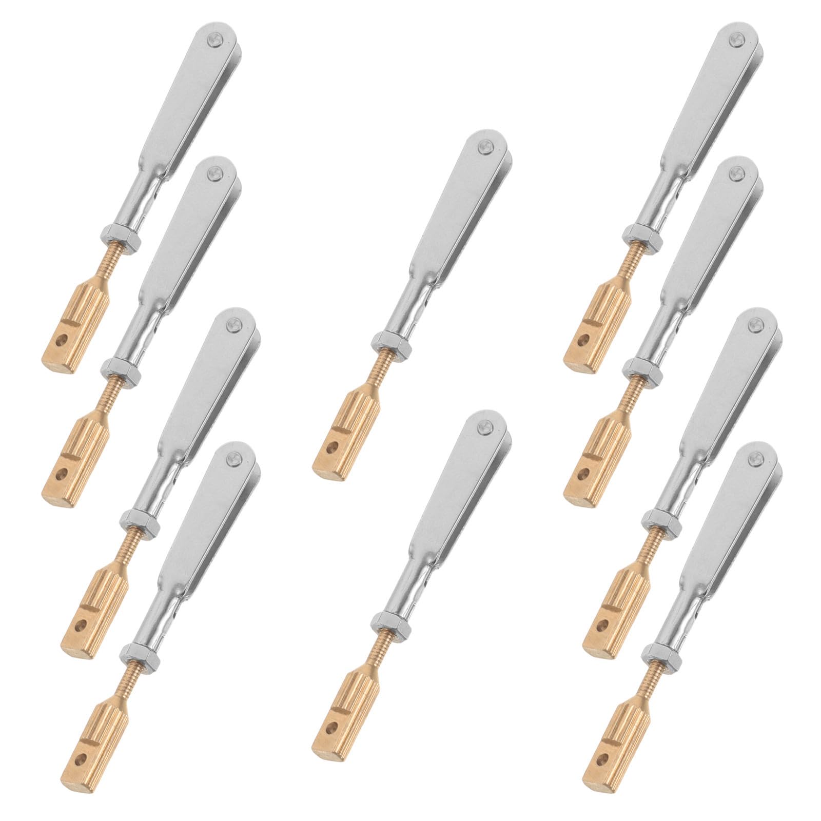 YOSADIER 10pcs Rc Airplane Metal Clevis with Connecting Rod Push Rod Shaft and Nuts for DIY Model Aircraft Fixed Wing and Helicopter Accessories Easy Installation and Oxidation Resistant