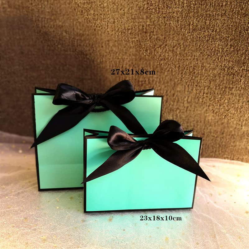 Pretty Pink Kraft Gift Bag Gold Present Box para Pijamas Ropa Libros Empaquetado Gold Handle Paper Box Bags Kraft Paper Gift Bag-Gold Line,10pcs,H 20 XL 15 x W 6cm