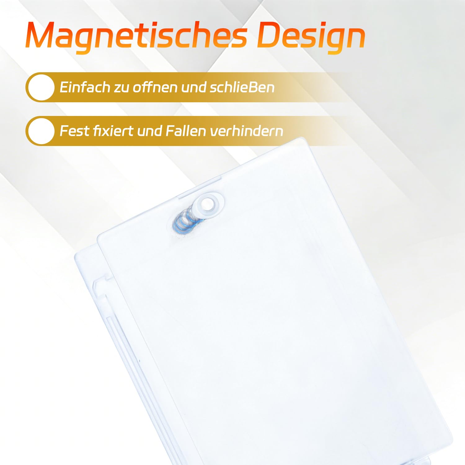 Wigearss 10-częściowy zestaw 35PT magnetycznych uchwytów na karty, z ochroną UV, przeznaczony do kart kolekcjonerskich, przezroczyste pudełka na przechowywanie, nadający się do kart do gry i