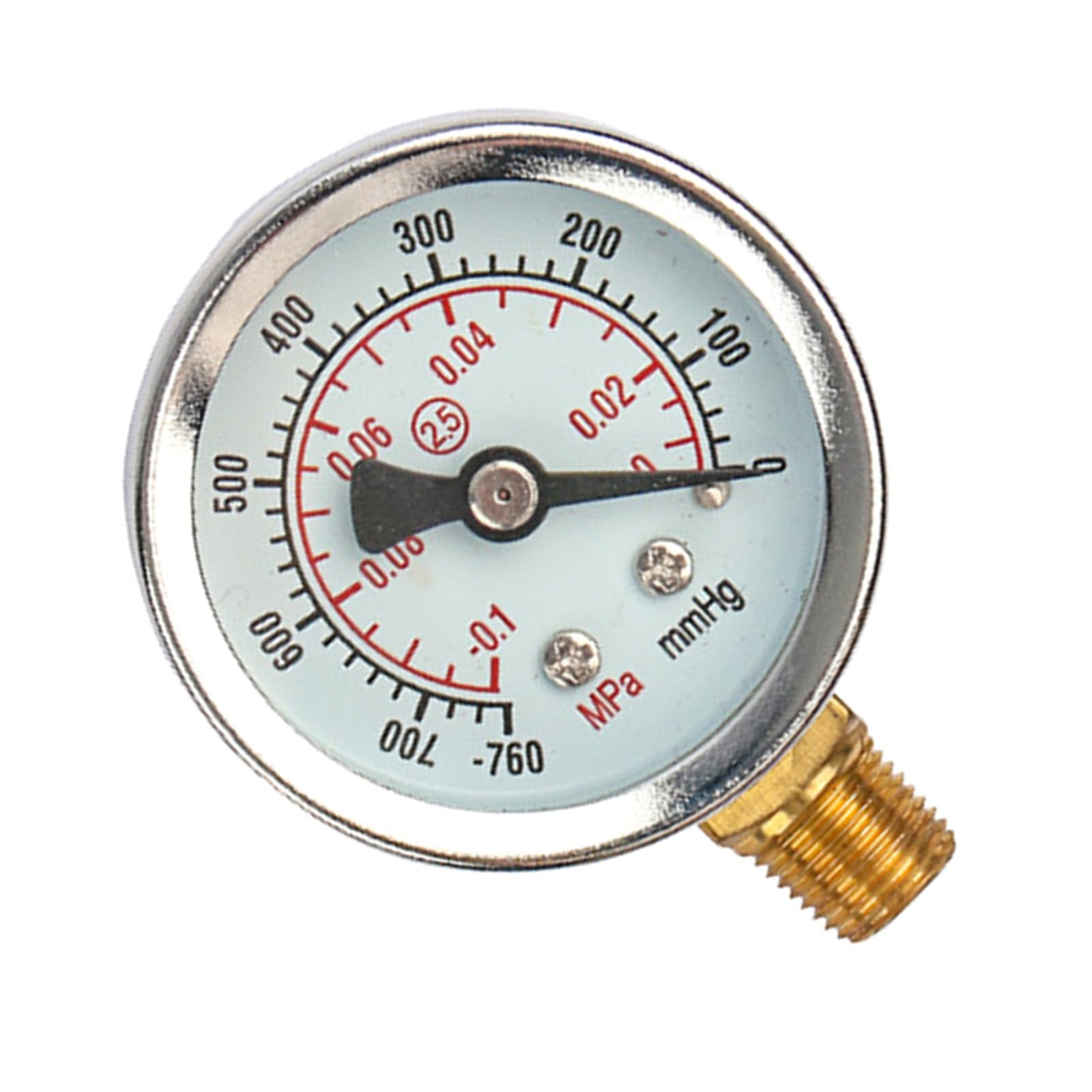 1/8" Thread Compressor Regulator Gauge Manometer, 40mm Display, Stainless Case for Various Applications Air Compressor Gauge