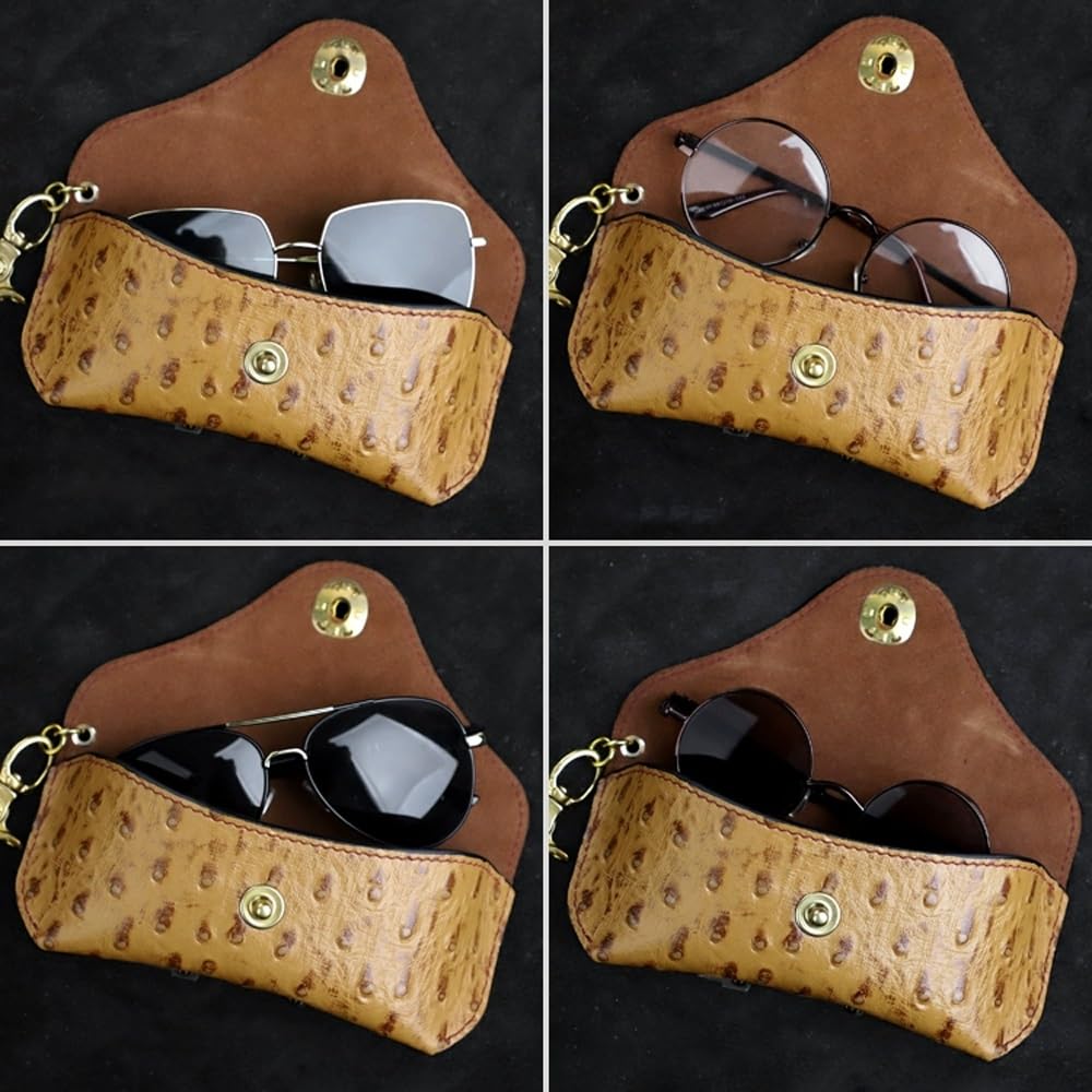 Skórzane etui na okulary, retro minimalistyczny, ręcznie robiony uchwyt na okulary przeciwsłoneczne, etui na okulary do czytania, przenośne etui na okulary przeciwsłoneczne Smukłe etui dla kobiet i mę