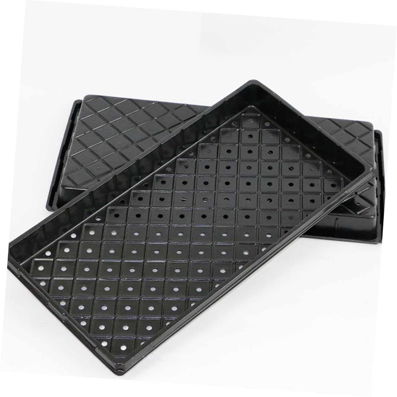 Abaodam Plateau de Semis PVC Noir Lot de 5, Respirant, Réutilisable