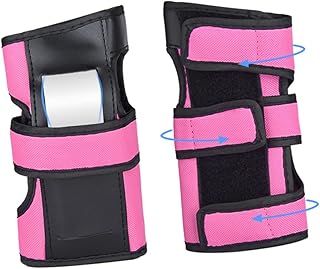VANZACK Conjunto De Joelheiras Para Crianças Joelheiras Para Protetores De Mão Esportivos Joelheiras Protetores Esportivos Equipamento De Proteção Handguard Manoplas Combinação Skate Rosa