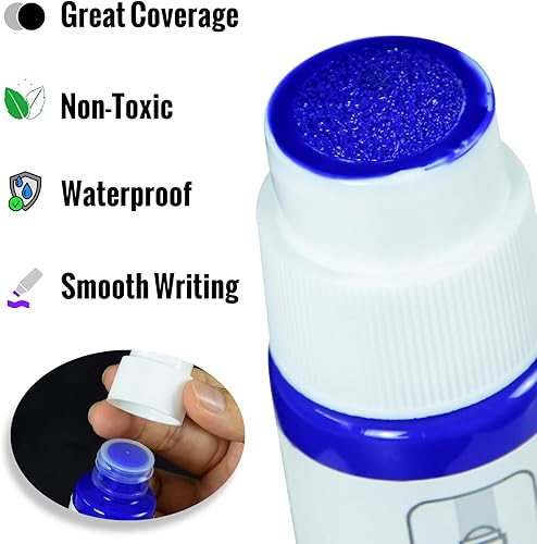 Miniatura 4 de FansArriche Marcadores de graffiti, punta redonda jumbo de 0.709 in (2.0 fl oz2 onzas), marcadores de pintura acrílica a base de agua para arte,