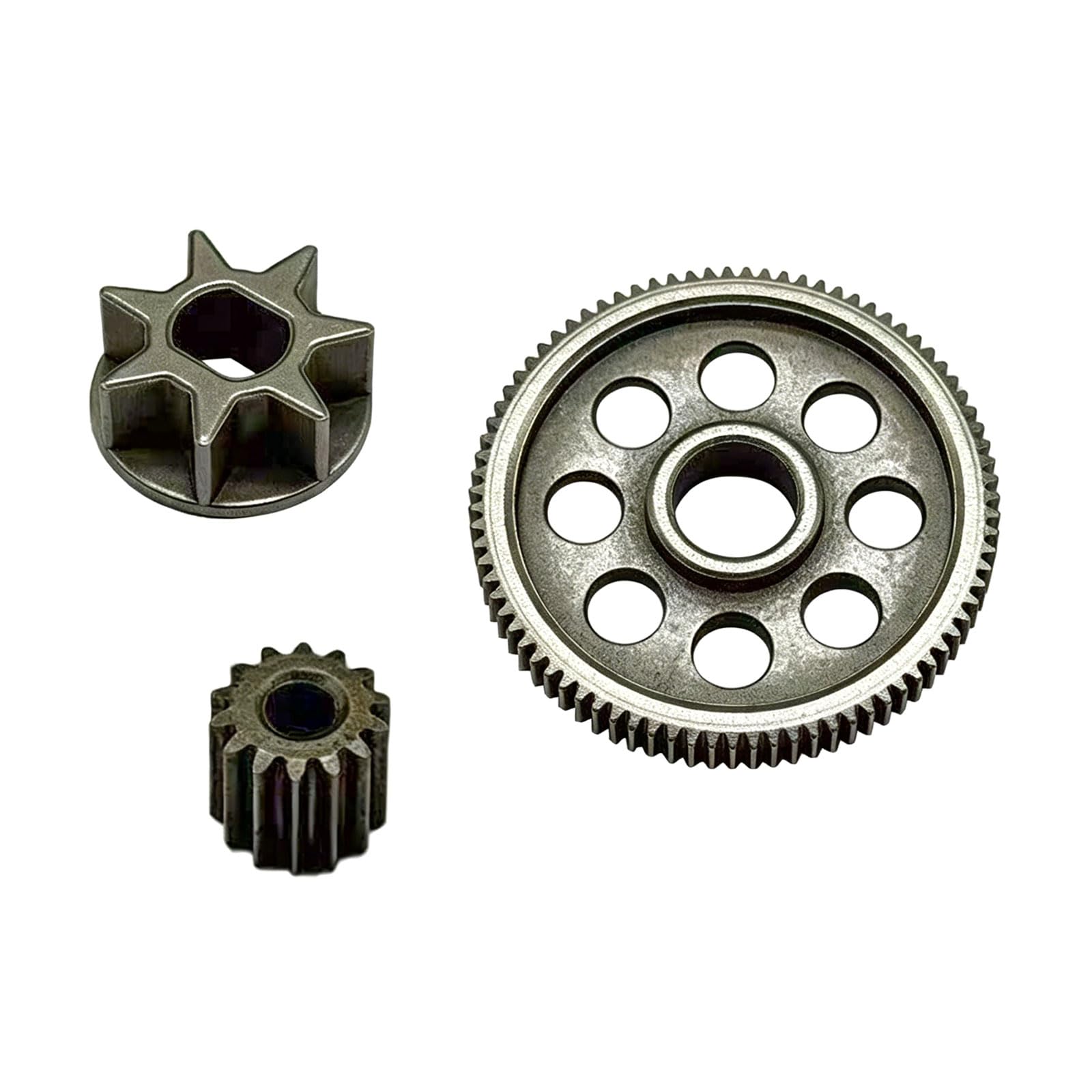 3Pcs Electric Chainsaw Gear Set for Rechargeable Logging Sawing Small Battery Powered Electric Chainsaw Accessories Metal Gear Set