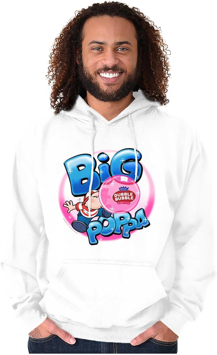 Brisco Brands Airbrushed Dubble Bubble Big Poppa Hoodie Sweatshirt Women Men