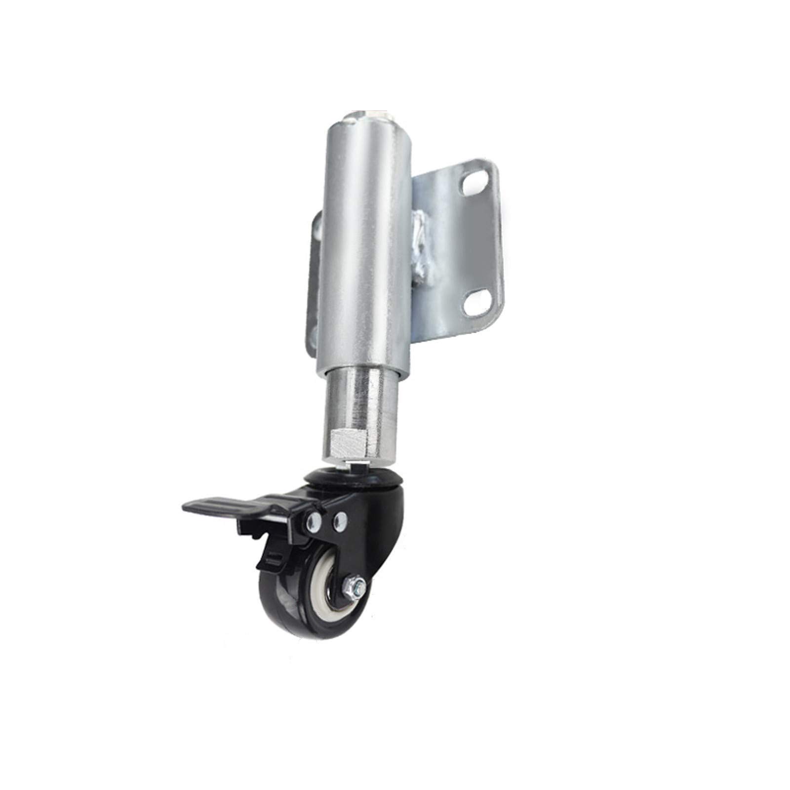 GBRJUYF Heavy Duty Spring Loaded Swivel Caster Wheels, 30mm Braked Castors for Furniture, Trolley, Gate & Table - 50kg Load Capacity, Durable & Versatile