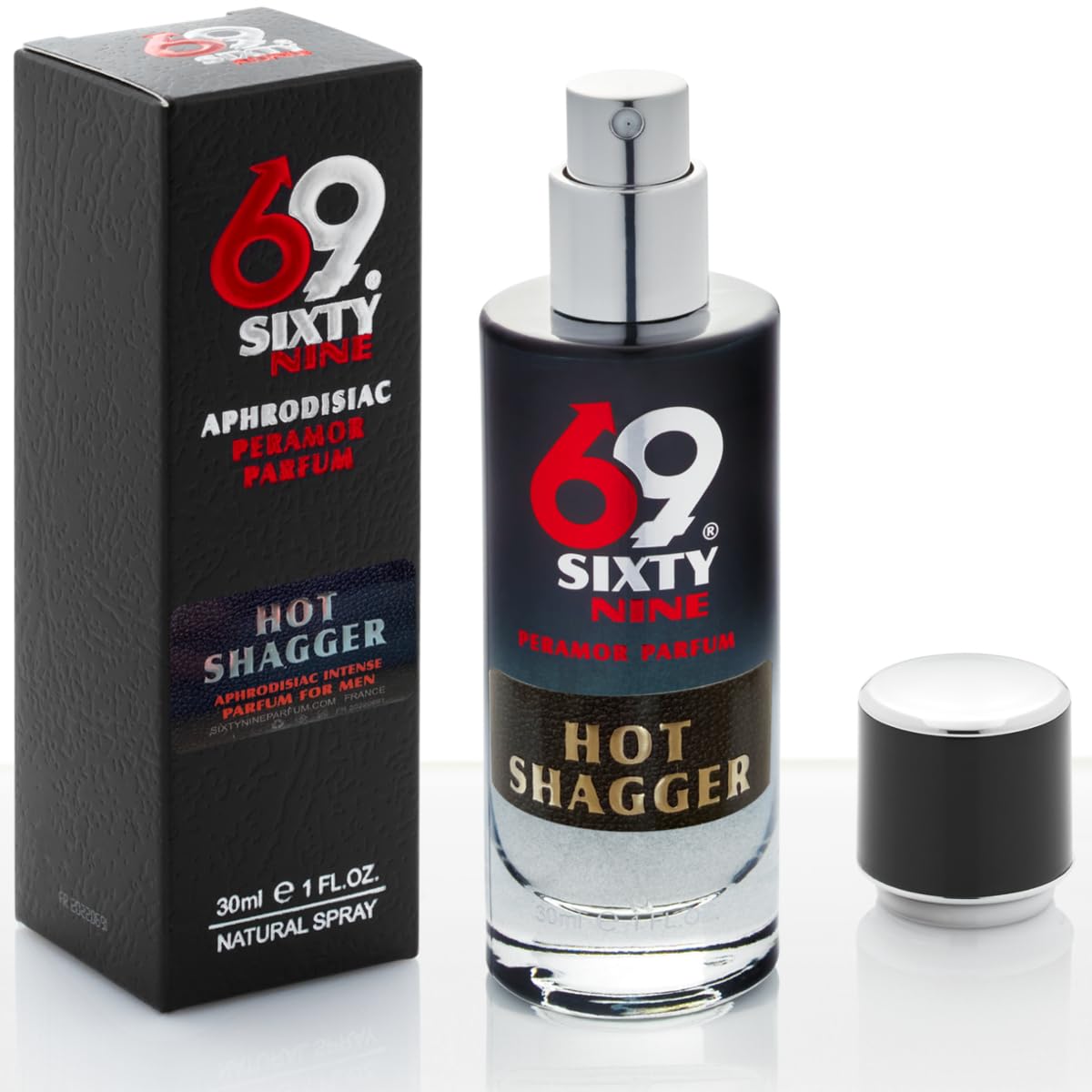 HOT SHAGGER - 69 SIXTY NINE - 30 ml Spray Pheromon Parfum für Männer - Verführerischer Herrenduft mit langanhaltender Wirkung, maskulin männlicher sexy Pheromone Duft